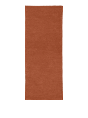 FERM LIVING bieżnikowy dywan tuftowany STILLE – 80 × 200 cm – red brown