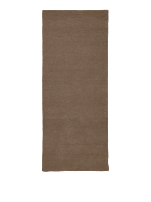 FERM LIVING bieżnikowy dywan tuftowany STILLE – 80 × 200 cm – brązowy