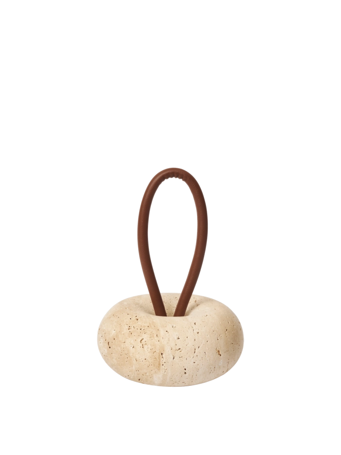 FERM LIVING stopper do drzwi WA Ø14 – trawertyn.png