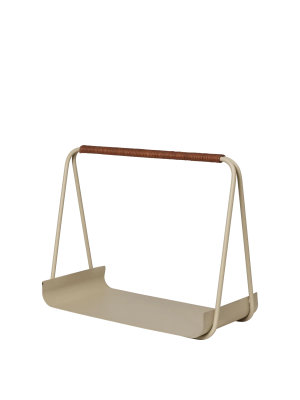 FERM LIVING kosz na drewno kominkowe PORT WOOD kaszmirowy