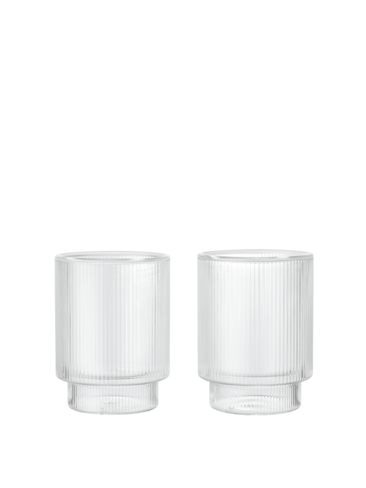 FERM LIVING szklanki termiczne RIPPLE – zestaw 2 szt. – przezroczyste.png