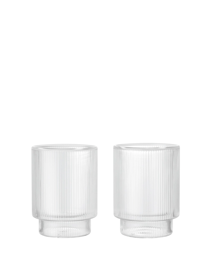 FERM LIVING szklanki termiczne RIPPLE – zestaw 2 szt. – przezroczyste.png