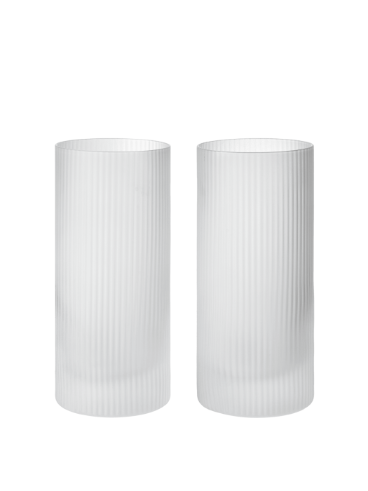 FERM LIVING szklanki highball RIPPLE – zestaw 2 szt. – mrożone szkło.png
