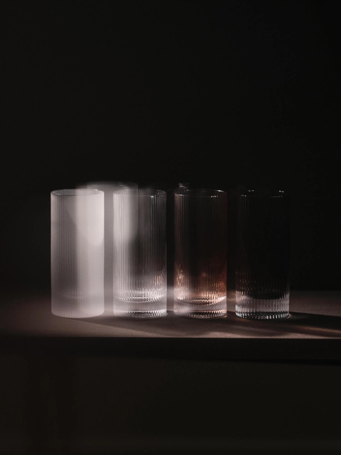 FERM LIVING szklanki highball RIPPLE – zestaw 2 szt. – pudrowy ró.jpeg