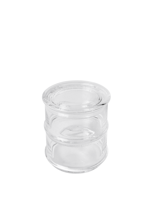 FERM LIVING pojemniki do przechowywania BOYA Ø10,5 – zestaw 2 szt. – przezroczyste z bąbelkami.png