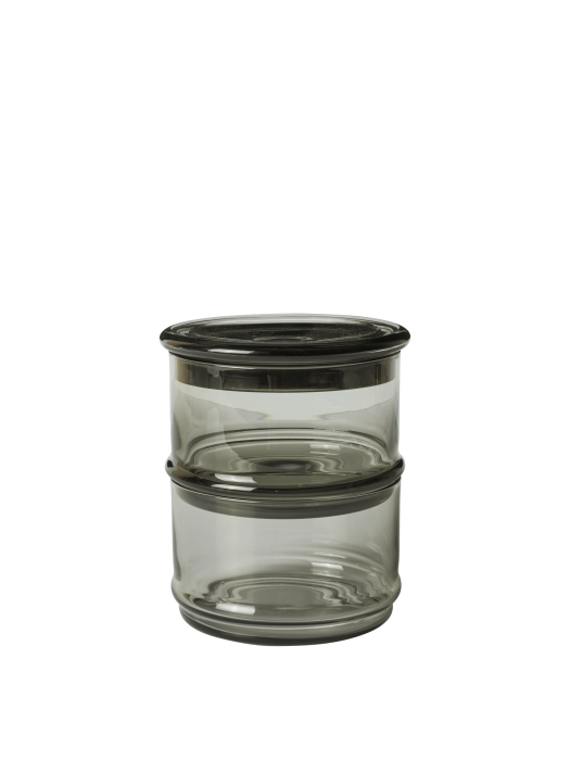 FERM LIVING pojemniki do przechowywania BOYA Ø10,5 – zestaw 2 szt. – smoked grey.png