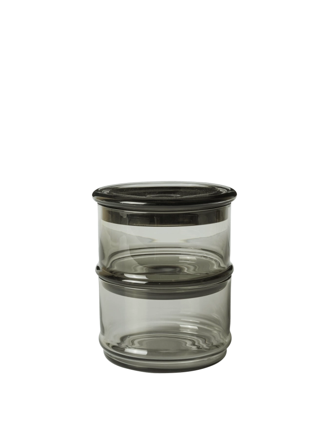 FERM LIVING pojemniki do przechowywania BOYA Ø10,5 – zestaw 2 szt. – smoked grey.png