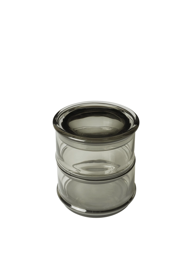 FERM LIVING pojemniki do przechowywania BOYA Ø10,5 – zestaw 2 szt. – smoked grey.png