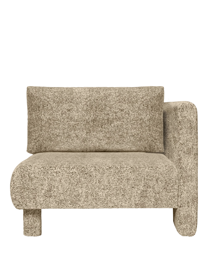 FERM LIVING podłokietnik DASE prawy – poppy velvet – maślany/czarny.png