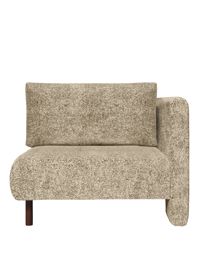 FERM LIVING podłokietnik DASE prawy – poppy velvet – maślany/czarny.png