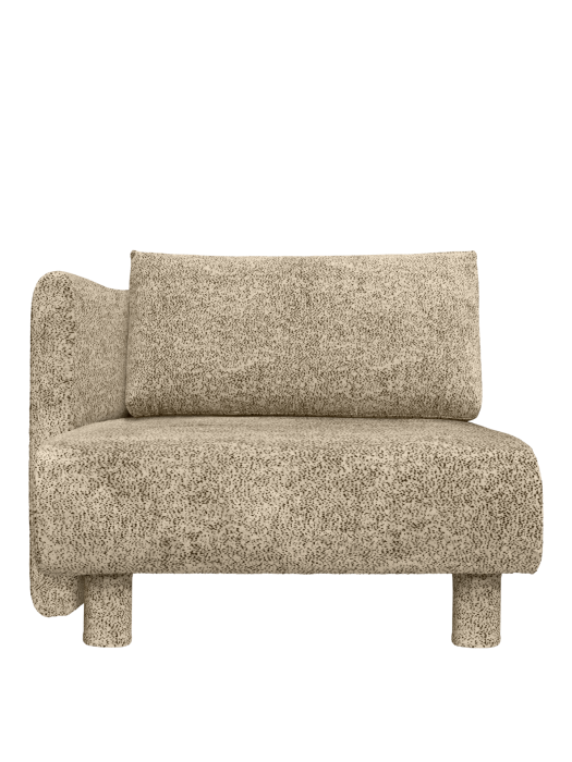 FERM LIVING leżanka DASE lewa– poppy velvet – maślany/czarny.png