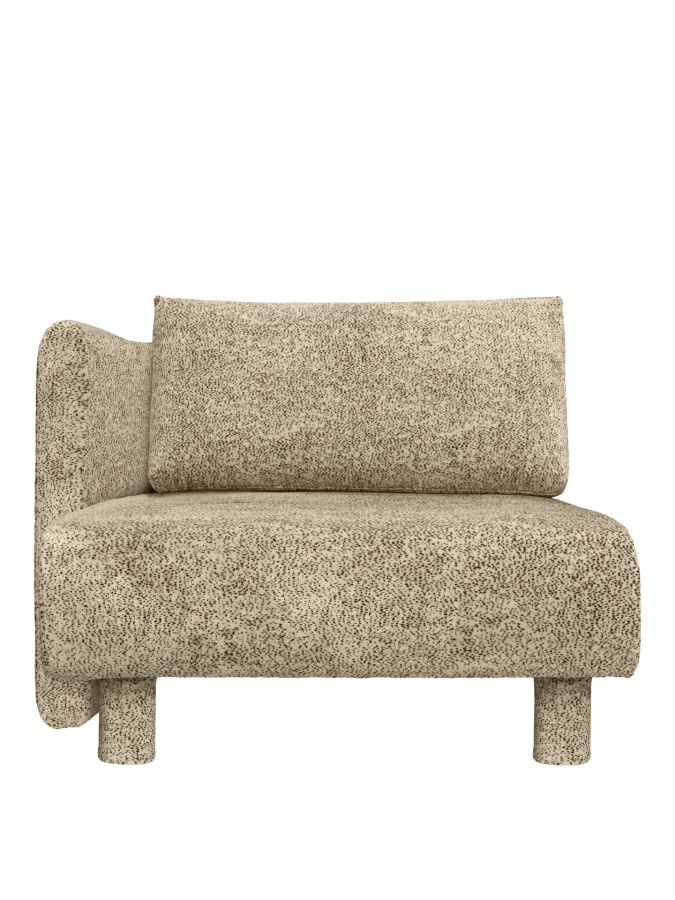 FERM LIVING leżanka DASE lewa– poppy velvet – maślany/czarny.png