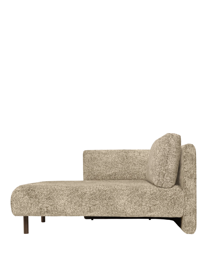 FERM LIVING leżanka DASE lewa– poppy velvet – maślany/czarny.png
