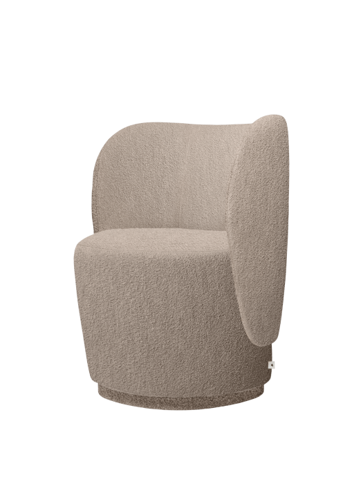 FERM LIVING fotel obrotowy RICO CLUB – soft bouclé – naturalny.png