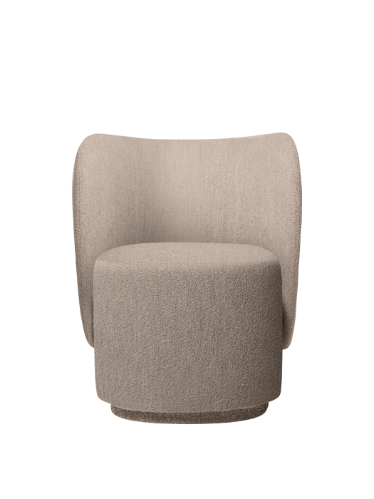 FERM LIVING fotel obrotowy RICO CLUB – soft bouclé – naturalny.png