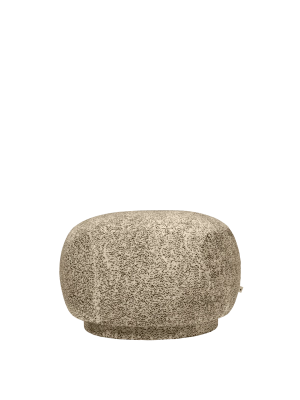 FERM LIVING puf RICO - poppy velvet – maślany/czarny