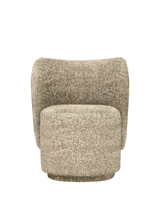 FERM LIVING fotel obrotowy RICO CLUB – poppy velvet – maślany/czarny.png
