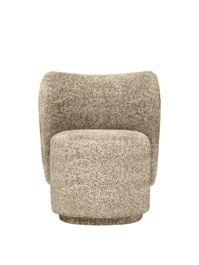 FERM LIVING fotel obrotowy RICO CLUB – poppy velvet – maślany/czarny.png