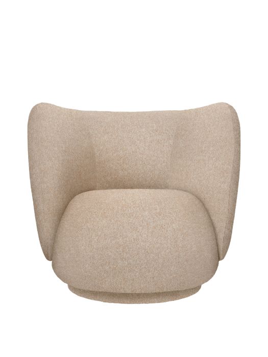 FERM LIVING fotel obrotowy RICO - vanir – ecru/miodowy.png