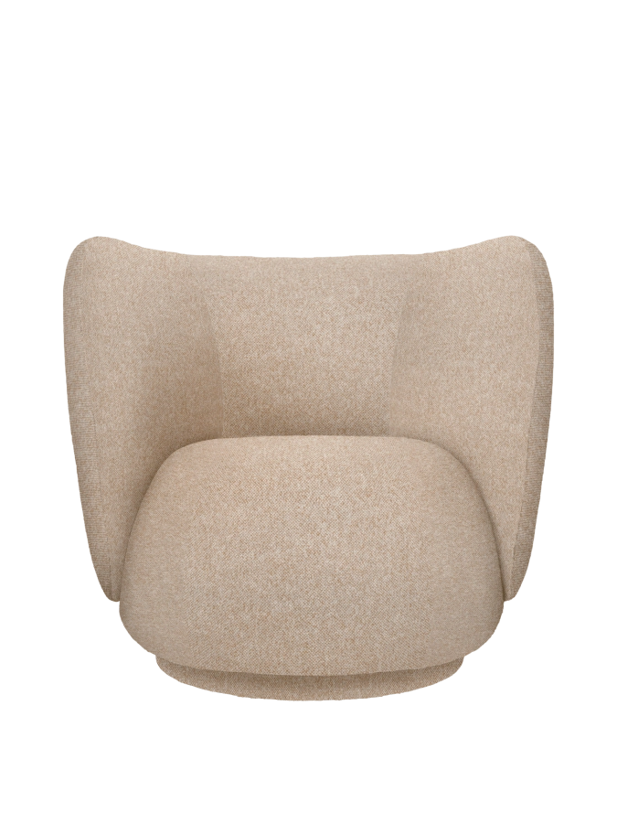 FERM LIVING fotel obrotowy RICO - vanir – ecru/miodowy.png