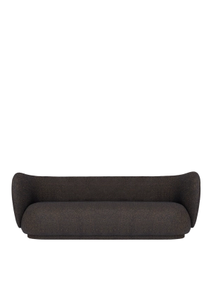 FERM LIVING sofa 3-osobowa RICO - vanir - czarna/miodowa