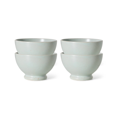 HK LIVING zestaw 4 małych misek FARMHOUSE CERAMICS - pale blue