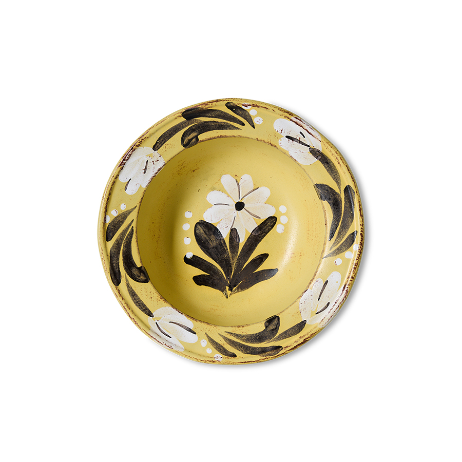HK LIVING ręcznie malowana miska FARMHOUSE CERAMICS - maślana.jpg
