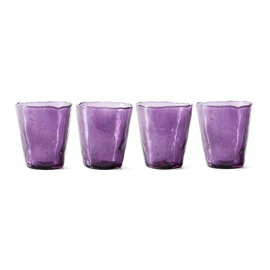 HK LIVING zestaw 4 szt. szklanek do wody FARMHOUSE – violet.jpg