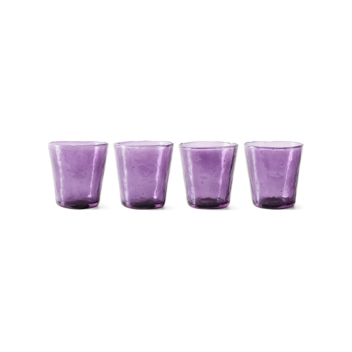 HK LIVING zestaw 4 szt. szklanek do wody FARMHOUSE – violet.jpg