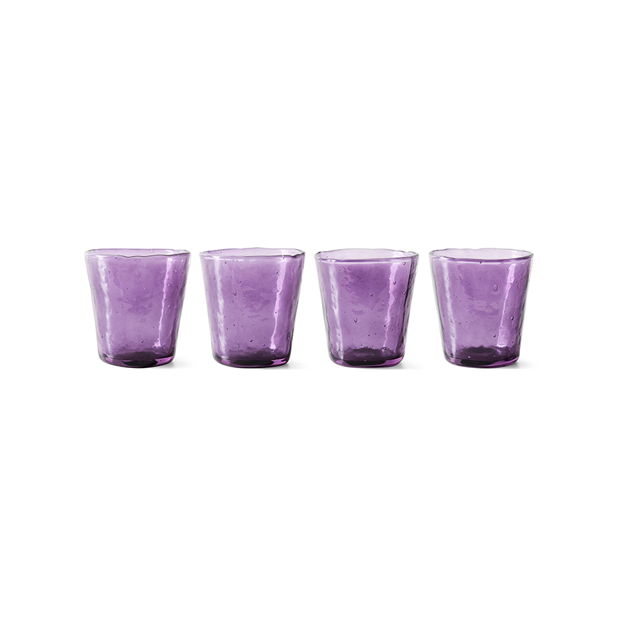 HK LIVING zestaw 4 szt. szklanek do wody FARMHOUSE – violet.jpg