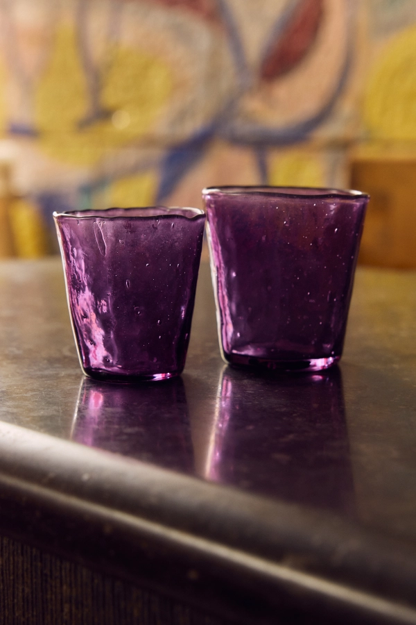 HK LIVING zestaw 4 szt. szklanek do wody FARMHOUSE – violet.jpg