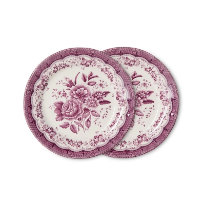 HK LIVING zestaw 2 szt. talerzy deserowych SUNDAY CERAMICS - fioletowy