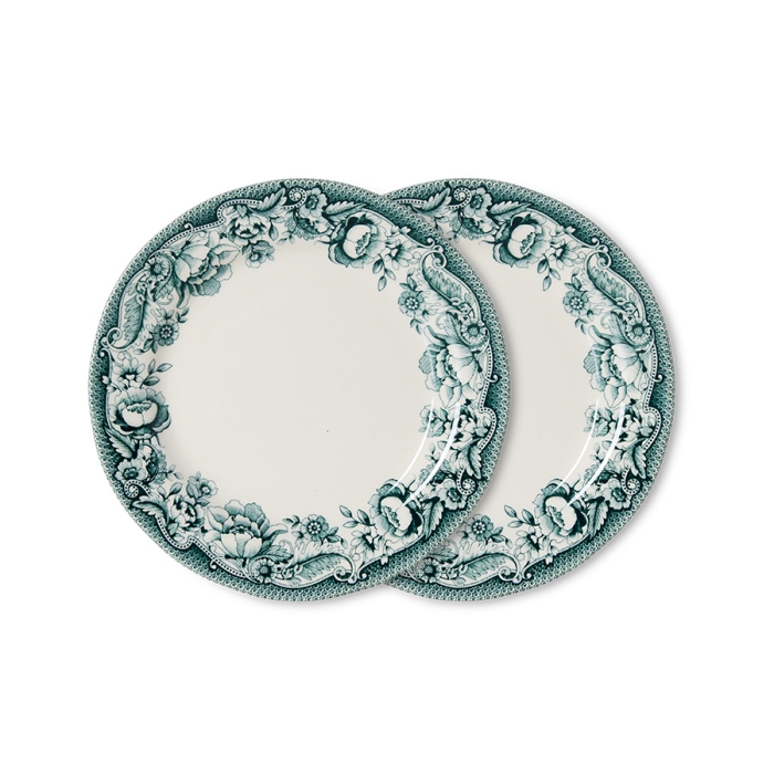 HK LIVING zestaw 2 szt. talerzy deserowych SUNDAY CERAMICS - zielony.jpg