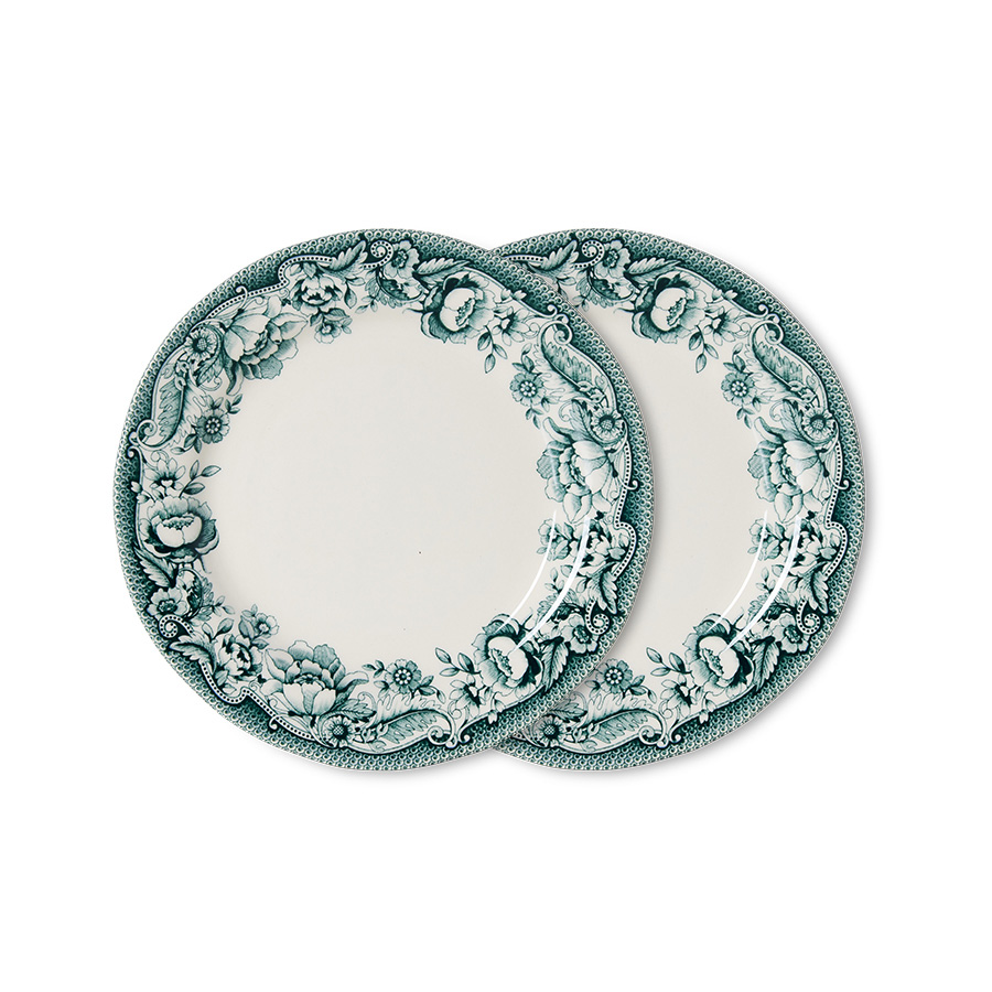HK LIVING zestaw 2 szt. talerzy deserowych SUNDAY CERAMICS - zielony.jpg
