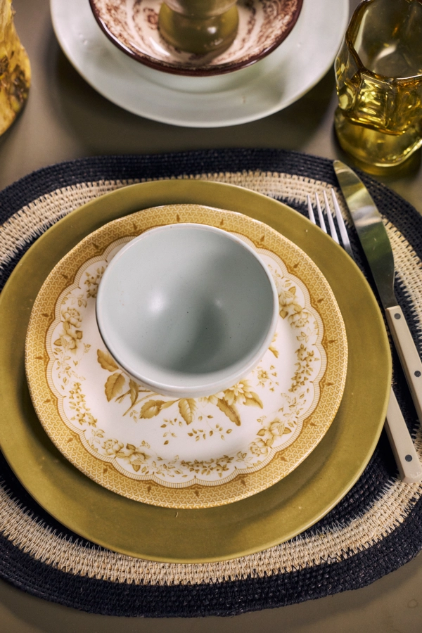 HK LIVING zestaw 2 szt. talerzy deserowych SUNDAY CERAMICS - żółty.jpg