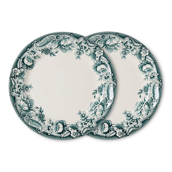 HK LIVING zestaw 2 szt. talerzy obiadowych SUNDAY CERAMICS - zielon.jpg