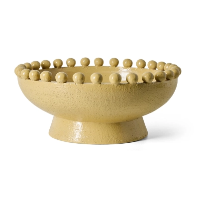 HK LIVING misa ceramiczna ROBUST – musztardowa