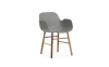 NORMANN COPENHAGEN krzesło z podłokietnikami FORM WOOD orzech/szare