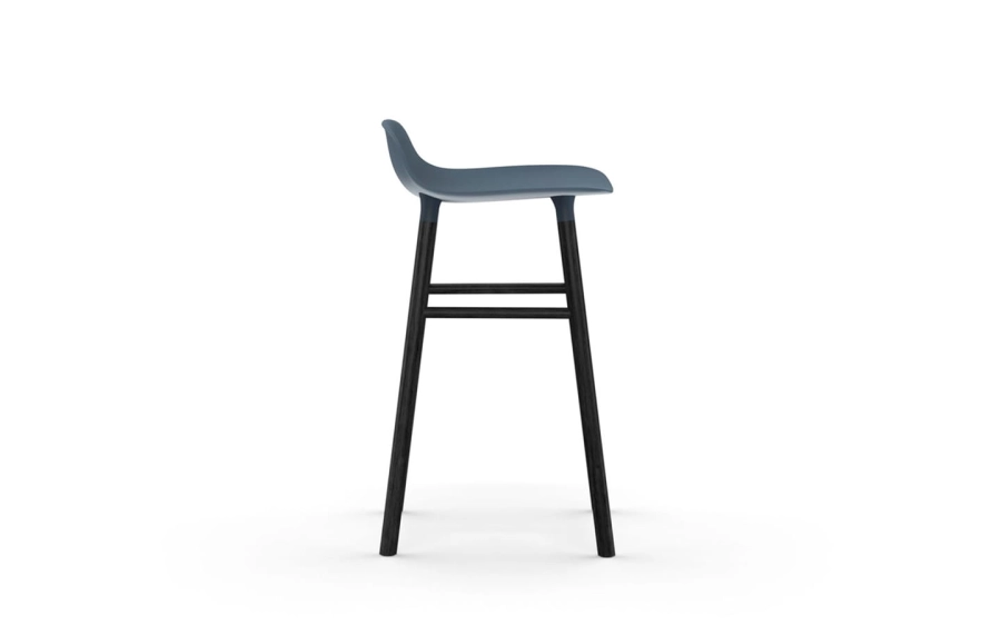 NORMANN COPENHAGEN krzesło barowe FORM WOOD czarne/niebieskie