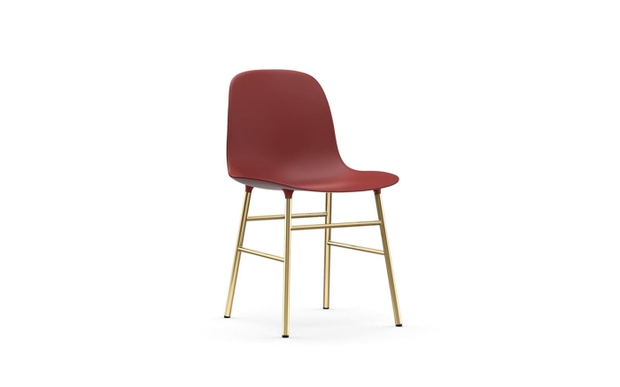NORMANN COPENHAGEN krzesło FORM STEEL mosiądz/czerwony