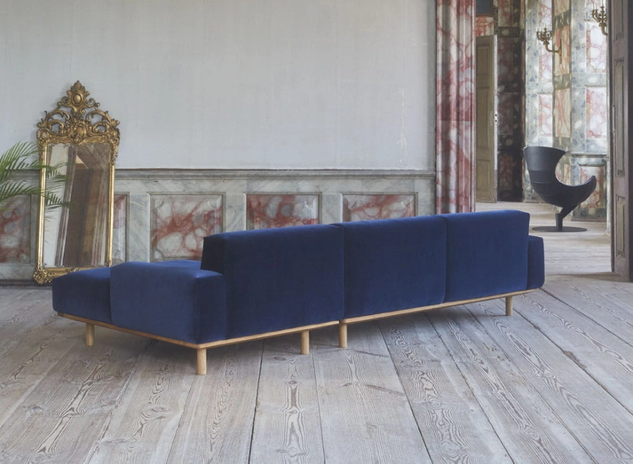 BRUUNMUNCH sofa 2-osobowa z szezlongiem REASON