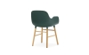 NORMANN COPENHAGEN krzesło z podłokietnikami FORM WOOD dąb/zielone