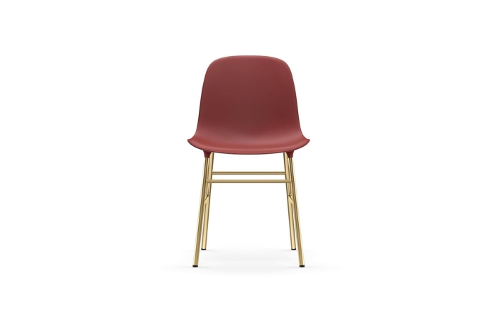NORMANN COPENHAGEN krzesło FORM STEEL mosiądz/czerwony