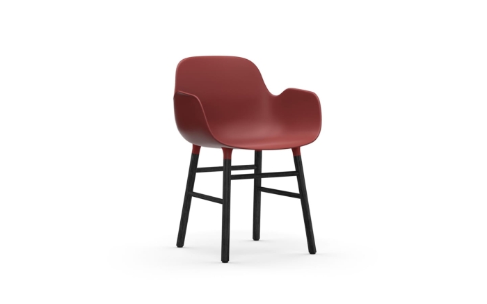 ORMANN COPENHAGEN krzesło z podłokietnikami FORM WOOD czarne/czerwone
