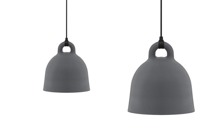 NORMANN COPENHAGEN lampa wisząca BELL szara