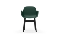 NORMANN COPENHAGEN krzesło z podłokietnikami FORM WOOD czarne/zielone