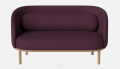 BOLIA skandynawska  sofa 2-osobowa FUUGA z olejowanymi nóżkami