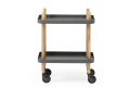 NORMANN COPENHAGEN stolik / barek na kółkach BLOCK jesion/ciemna szarość