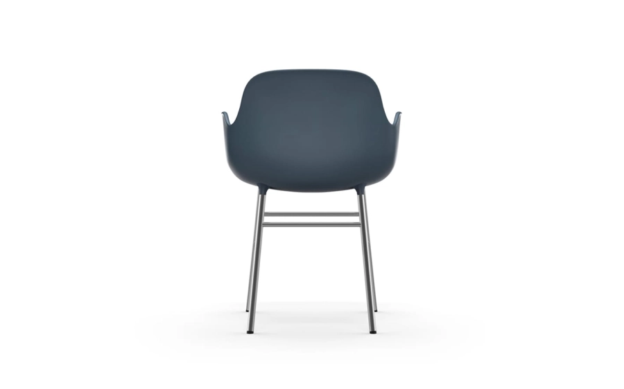 NORMANN COPENHAGEN krzesło z podłokietnikami FORM STEEL chrom/niebieski
