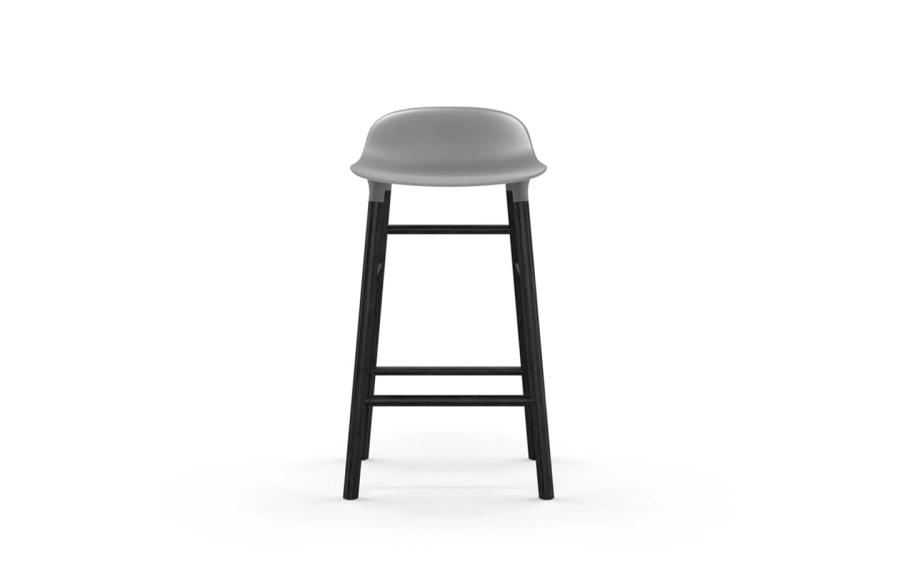 NORMANN COPENHAGEN krzesło barowe FORM WOOD czarne/szare